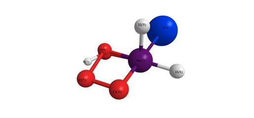 3d illustration chemical structure molecule atom chemical bond science