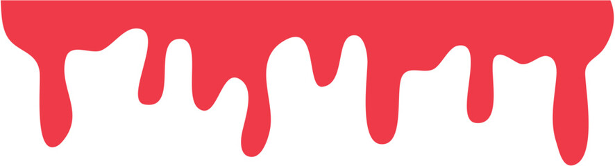 Red dripping paint illustration