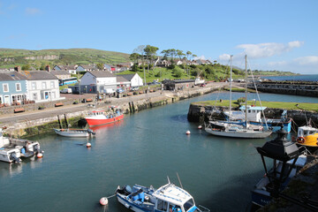 Obraz premium View of the small village of Carnlough, Northern Ireland 