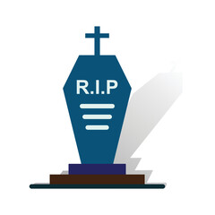 coffin halloween night party accessories vector