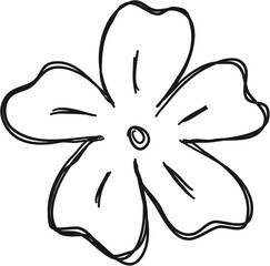 Hand Drawn Line Flower