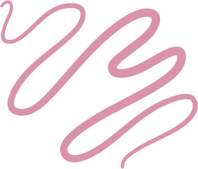 Obraz premium Pink Abstract Squiggle