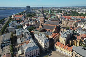 Fototapeta na wymiar Riga City Centre Skyview capital of Latvia, Baltic States