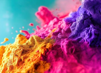 Colorful powder mix