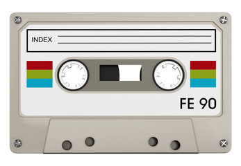Vintage cassette isolated on transparent background