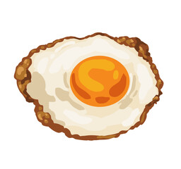 fried egg Illustration on a white background