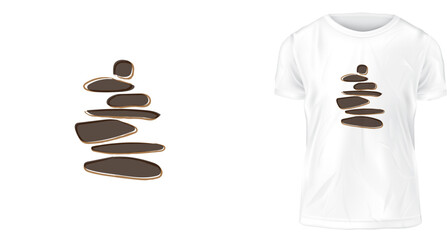 t shirt design concept, Stone Balance