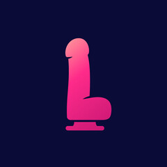 dildo icon, sex toy vector