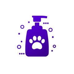 pet lotion icon on white, vector