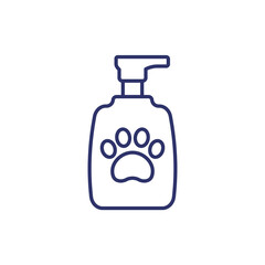 pet lotion line icon on white