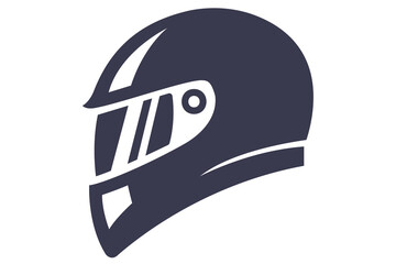 black icon motorcycle helmet to protect the head. flat vector illustration.
