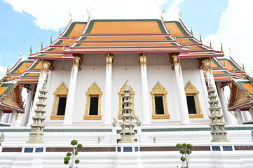 Wat Suthat Thepwararam Ratchaworahawihan temple of the old city in Bangkok, Thailand