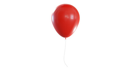 red balloon isolated on white - obrazy, fototapety, plakaty