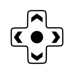 video game directional pad icon with simple design.gamepad icon