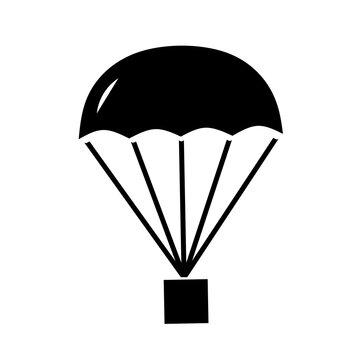 parachute icon with trendy design