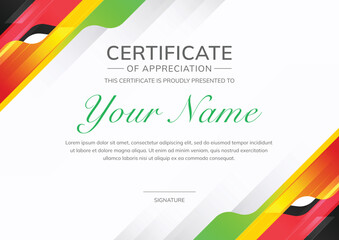 Modern certificate of appreciation template