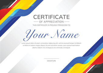 Modern certificate of appreciation template