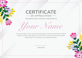 Professional certificate of appreciation template