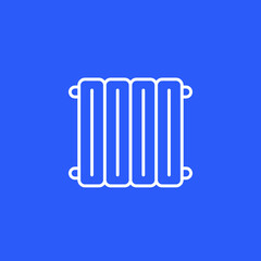 Heating battery line vector icon