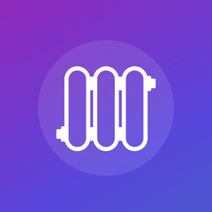 Heating battery or radiator vector icon