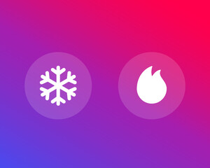 cold and hot icons for web