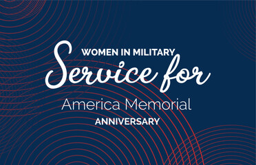 Women in Military Service for America Memorial Anniversary. Holiday concept. Template for background, banner, card, poster, t-shirt with text inscription