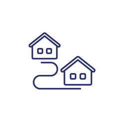 removal, moving line icon on white