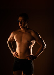 Fototapeta premium Close up of a man posing