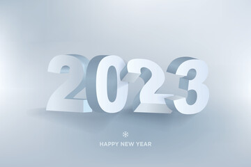 2023 New Year greeting card. Vector illustration concept for background, greeting card, party invitation card, website banner, social media banner, marketing material.