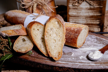 Fotografia de pão para padaria, cardapios. pão artesal, paes 