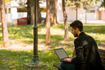 Businessman on a video call