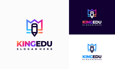 King Education logo designs concept vector, Education logo designs symbol