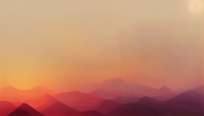 Fototapeta na wymiar Simple cloudy mountain top 3d illustrated 