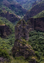 Naklejka premium Beautiful cliffs near Geghard monastery in Armenia