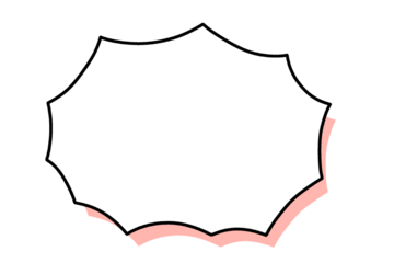 とげとげの吹き出し　赤