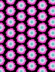 seamless pink white flower pattern background design vector