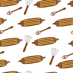 Confectionery seamless pattern on a transparent background