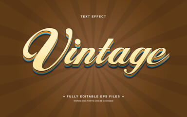 Vector Editable Text Effect in Vintage Style