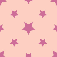 Violet stars on orange background and pattern.