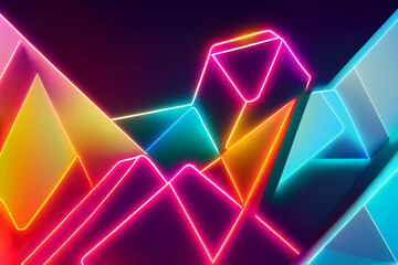 Colorful neon light background