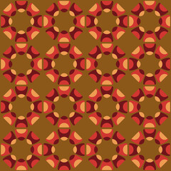 Abstract rounded ornament for decorating any surfaces or things. Seamless pattern.