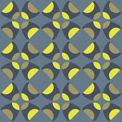 Abstract rounded ornament for decorating any surfaces or things. Seamless pattern.