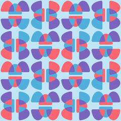 Abstract rounded ornament for decorating any surfaces or things. Seamless pattern.