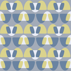 Abstract rounded ornament for decorating any surfaces or things. Seamless pattern.