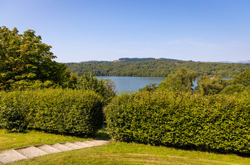 Windermere lake in Lake District, a region and national park in Cumbria in northwest England