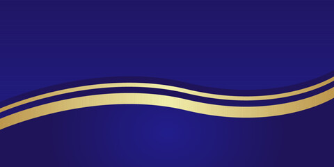 Abstract template blue and golden diagonal background with golden line. Luxury style. Vector illustration