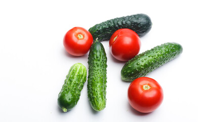 cucumber and tomatoes