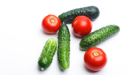 cucumber and tomatoes