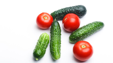 cucumber and tomato