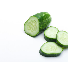 cucumber on white background